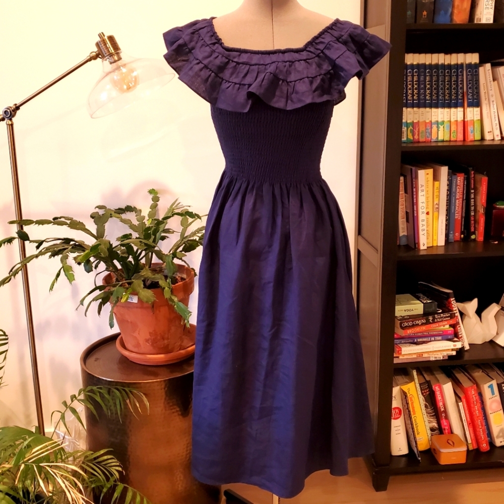 Hill House Home Akilah Dress Navy Blue Small